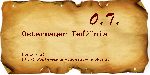 Ostermayer Teónia névjegykártya